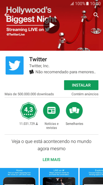 Pressione INSTALAR, e siga as indicações da tela para instalar o app. Pressione INSTALAR, e siga as indicações da tela para instalar o app.