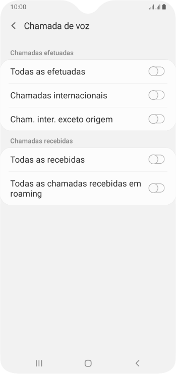 Pressione o indicador ao lado do tipo de bloqueio desejado para ativar ou desativar a função. Pressione o indicador ao lado do tipo de bloqueio desejado para ativar ou desativar a função.