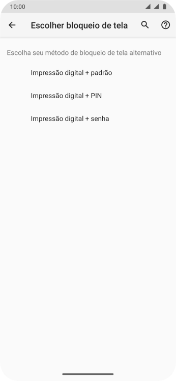 Pressione o código de bloqueio desejado, e siga as instruções da tela para criar um código extra. Pressione o código de bloqueio desejado, e siga as instruções da tela para criar um código extra.