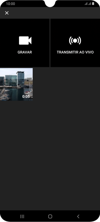 Pressione o vídeo desejado. Pressione o vídeo desejado.