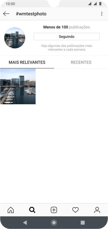 Pressione o ícone de novo post. Pressione o ícone de novo post.