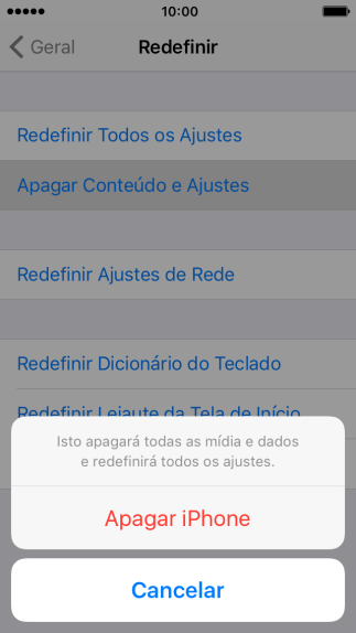 Pressione Apagar iPhone. Pressione Apagar iPhone.