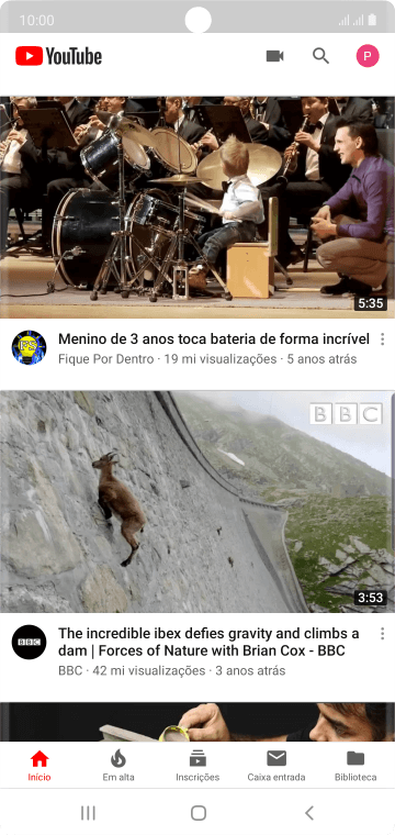 Pressione o ícone de fazer upload. Pressione o ícone de fazer upload.