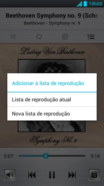 Pressione Nova lista de reprodução. Pressione Nova lista de reprodução.