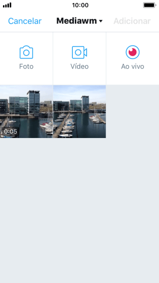 Pressione a foto ou o vídeo desejado. Pressione a foto ou o vídeo desejado.