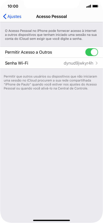 Pressione Senha Wi-Fi, e digite a senha desejada. Pressione Senha Wi-Fi, e digite a senha desejada.