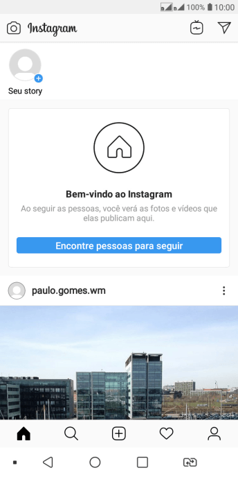 Pressione o ícone de busca. Pressione o ícone de busca.