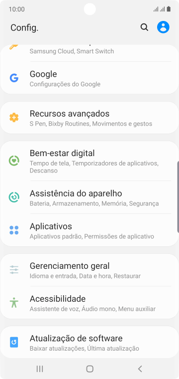 Pressione Gerenciamento geral. Pressione Gerenciamento geral.