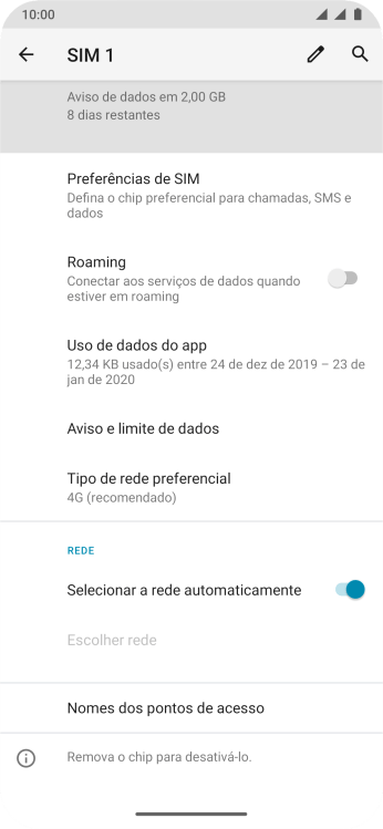 Se você quiser selecionar a rede manualmente, deve pressionar o indicador ao lado de Se você quiser selecionar a rede manualmente, deve pressionar o indicador ao lado de