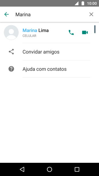 Pressione o ícone de chamada de voz ao lado do contato desejado para realizar uma chamada de voz para seu contato. Pressione o ícone de chamada de voz ao lado do contato desejado para realizar uma chamada de voz para seu contato.