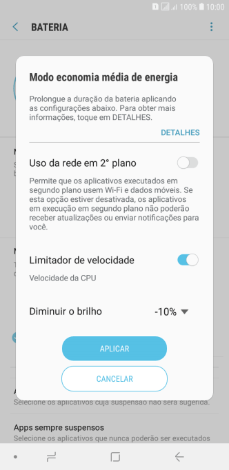 Pressione APLICAR para ativar a função. Pressione APLICAR para ativar a função.