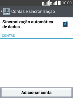 Pressione Adicionar conta. Pressione Adicionar conta.