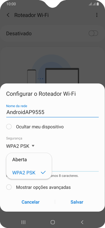 Pressione WPA2 PSK para proteger seu Roteador Wi-Fi com uma senha. Pressione WPA2 PSK para proteger seu Roteador Wi-Fi com uma senha.