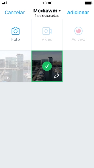 Pressione Adicionar. Pressione Adicionar.
