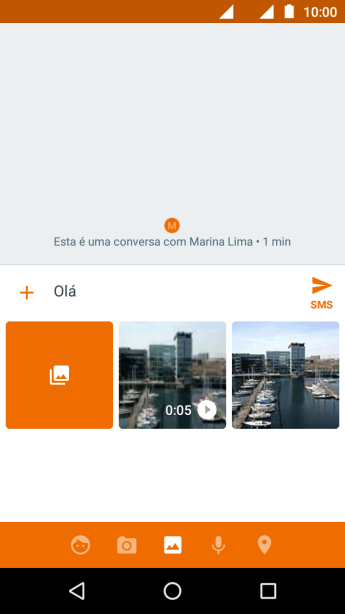 Pressione o ícone de galeria. Pressione o ícone de galeria.