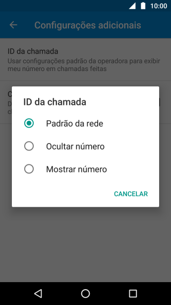 Pressione Mostrar número para ativar a identificação do seu número. Pressione Mostrar número para ativar a identificação do seu número.