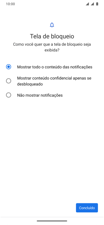 Pressione a configuração desejada. Pressione a configuração desejada.