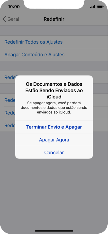 Pressione a configuração desejada. Pressione a configuração desejada.