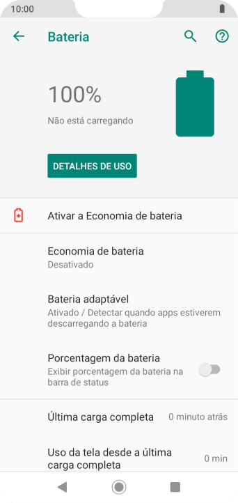 Pressione Economia de bateria. Pressione Economia de bateria.