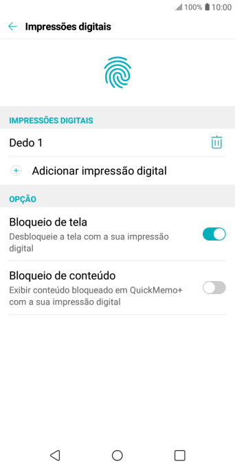 Pressione a tecla de voltar. Pressione a tecla de voltar.