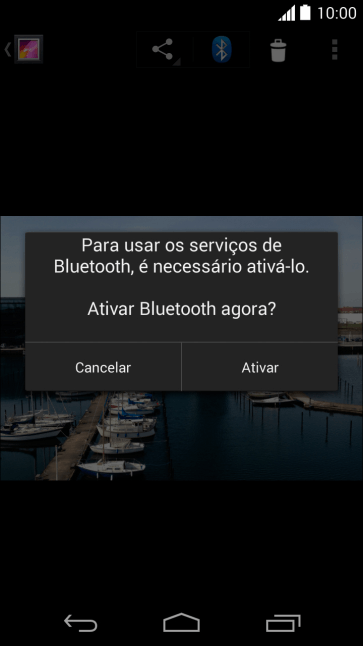 Se o Bluetooth estiver desativado, você deve pressionar Ativar para ativá-lo. Se o Bluetooth estiver desativado, você deve pressionar Ativar para ativá-lo.