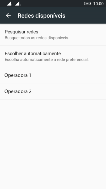 Se você quiser selecionar a rede automaticamente, deve pressionar Escolher automaticamente. Se você quiser selecionar a rede automaticamente, deve pressionar Escolher automaticamente.
