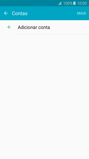 Pressione Adicionar conta. Pressione Adicionar conta.