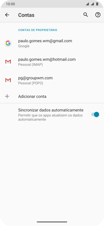 Pressione o indicador ao lado de Pressione o indicador ao lado de