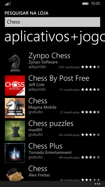 Pressione o app desejado. Pressione o app desejado.