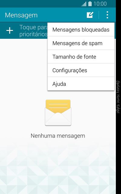Pressione Configurações. Pressione Configurações.