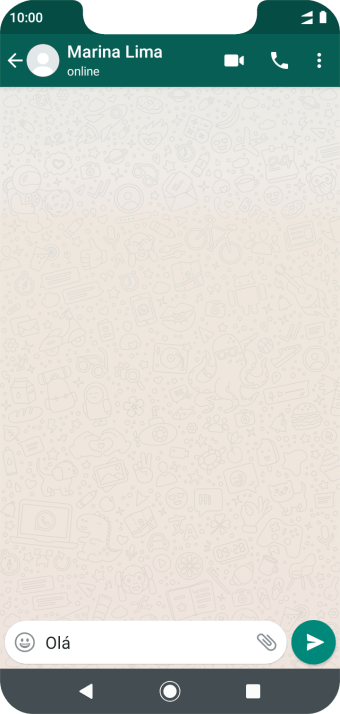 Pressione o ícone de enviar. Pressione o ícone de enviar.