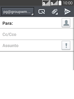 Pressione Para:, e digite as primeiras letras do destinatário. Pressione Para:, e digite as primeiras letras do destinatário.