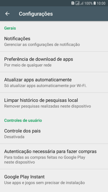 Pressione Atualizar apps automaticamente. Pressione Atualizar apps automaticamente.