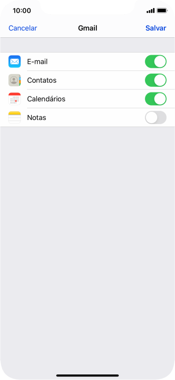 Se a tela mostrar essa imagem, sua conta foi reconhecida e configurada automaticamente. Siga as instruções da tela para inserir mais informações e finalizar a configuração. Se a tela mostrar essa imagem, sua conta foi reconhecida e configurada automaticamente. Siga as instruções da tela para inserir mais informações e finalizar a configuração.
