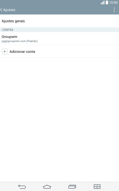 Pressione Adicionar conta. Pressione Adicionar conta.