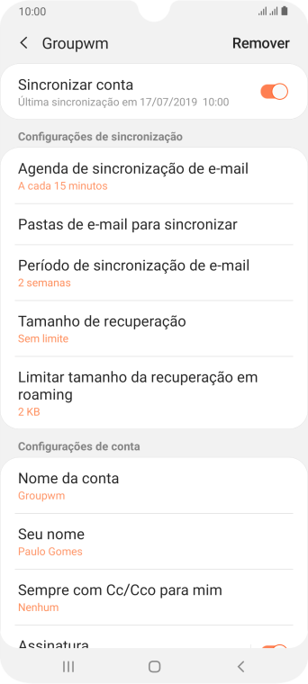 Pressione o indicador ao lado de Pressione o indicador ao lado de