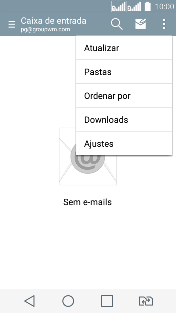 Pressione Ajustes. Pressione Ajustes.
