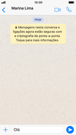 Escreva a mensagem desejada, e pressione o ícone de enviar. Escreva a mensagem desejada, e pressione o ícone de enviar.