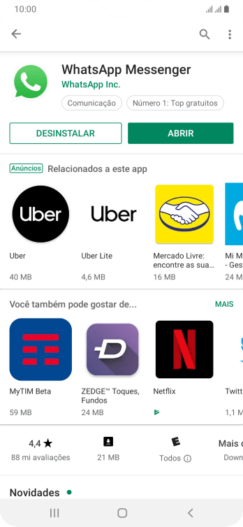 Pressione a tecla de início para finalizar e voltar à tela inicial. Pressione a tecla de início para finalizar e voltar à tela inicial.