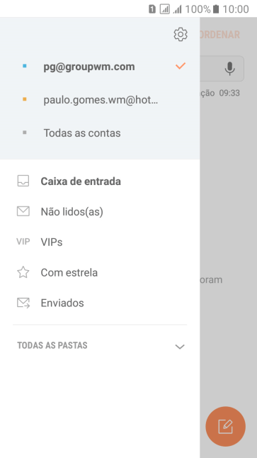 Pressione o ícone de configurações. Pressione o ícone de configurações.