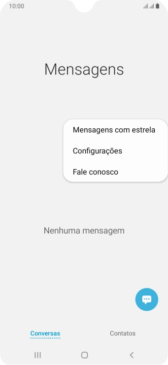 Pressione Configurações. Pressione Configurações.