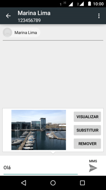 Pressione o ícone de enviar, quando você terminar de escrever a MMS. Pressione o ícone de enviar, quando você terminar de escrever a MMS.