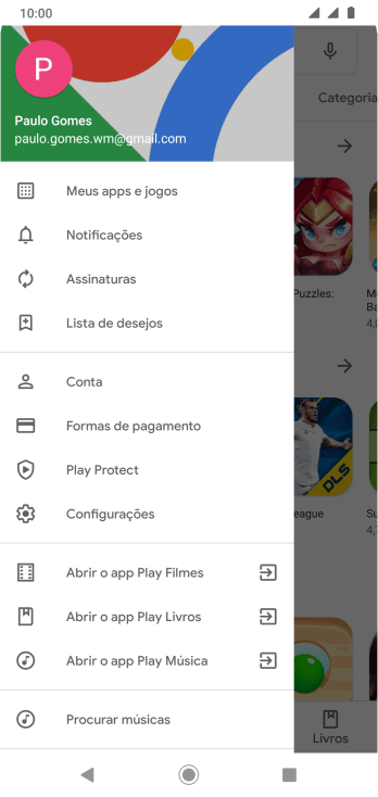 Pressione Configurações. Pressione Configurações.