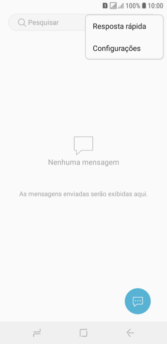 Pressione Configurações. Pressione Configurações.