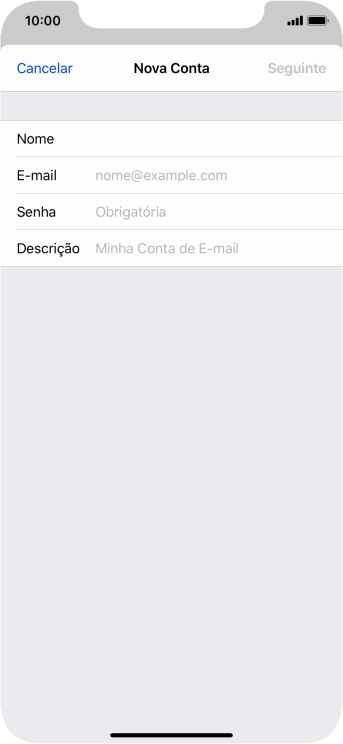 Pressione E-mail, e digite o endereço de e-mail. Pressione E-mail, e digite o endereço de e-mail.