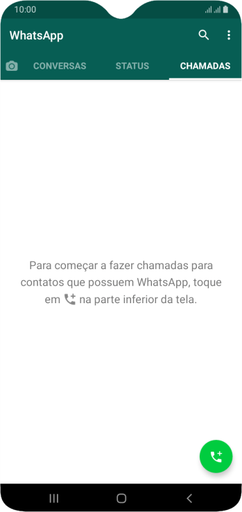 Pressione o ícone de chamada. Pressione o ícone de chamada.