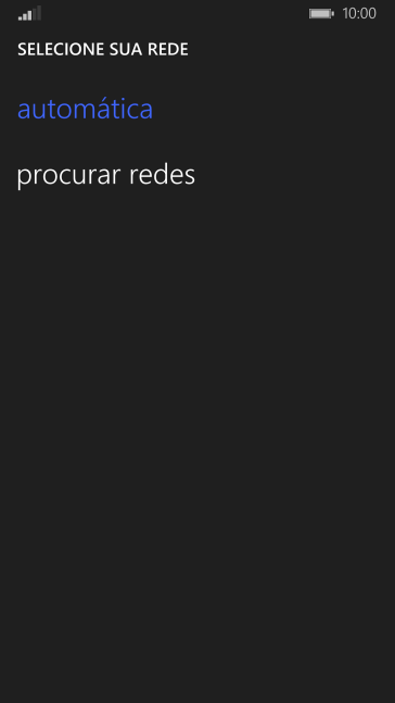 Pressione procurar redes, e aguarde enquanto o celular busca redes disponíveis. Pressione procurar redes, e aguarde enquanto o celular busca redes disponíveis.