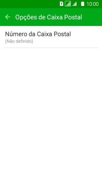 Pressione Número da Caixa Postal. Pressione Número da Caixa Postal.