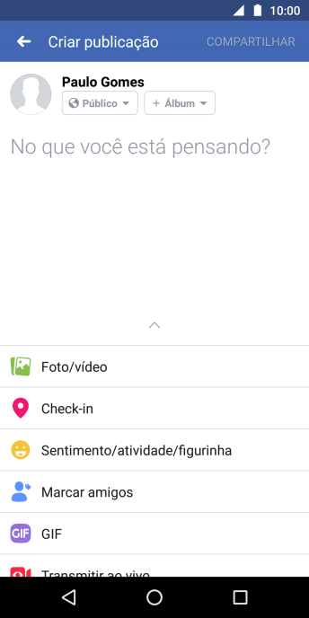 Pressione o campo de escrever, e digite o texto desejado. Pressione o campo de escrever, e digite o texto desejado.