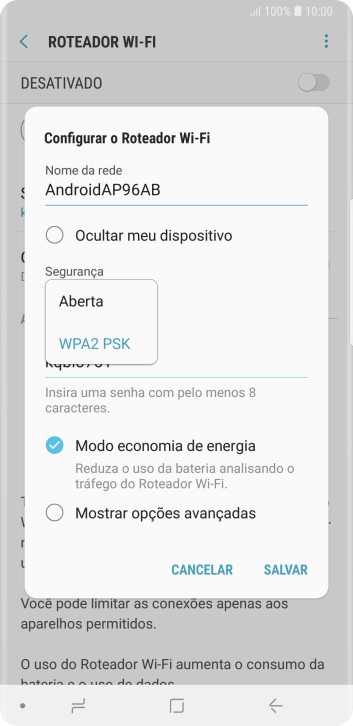 Pressione WPA2 PSK para proteger seu Roteador Wi-Fi com uma senha. Pressione WPA2 PSK para proteger seu Roteador Wi-Fi com uma senha.